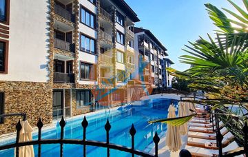 Приморско, двустаен обзаведен с гледка басейн, Грийн Парадайс V (Green Paradise V), Акт 16