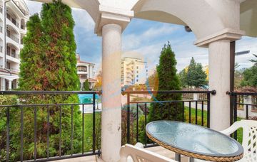 Слънчев Бряг, обзаведен двустаен на партер с гледка басейн, Шато Дел Мар (Chateau Del Mar)